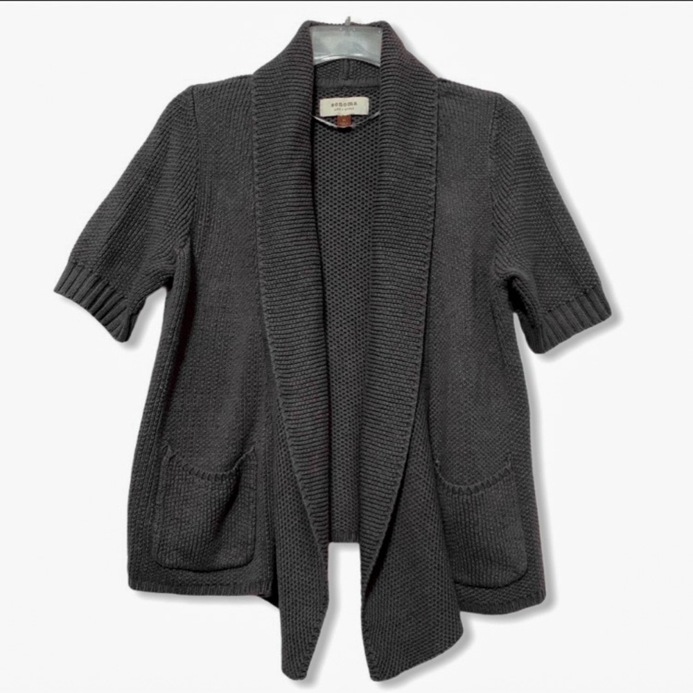Sonoma Life Style Gray Cardigan Sweater Medium